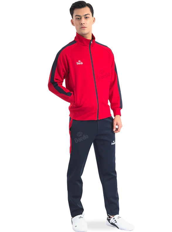 SLIM FIT TRACKSUIT RED/BLUE
